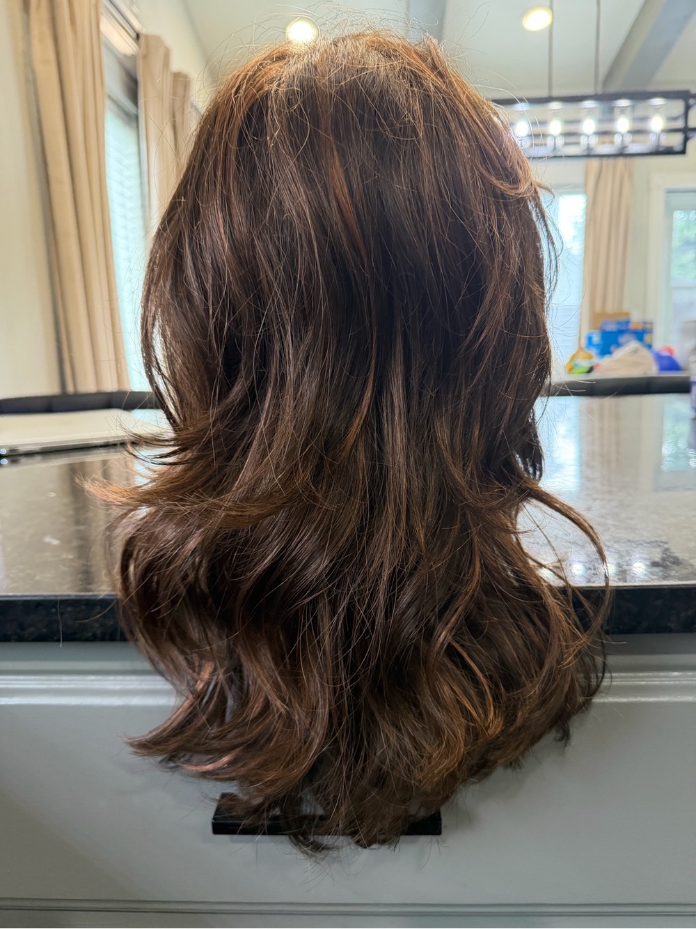 Rene of Paris Felicity Wig Ginger Chestnut Brown Women's Long Layered Wig - Picture 4 of 8